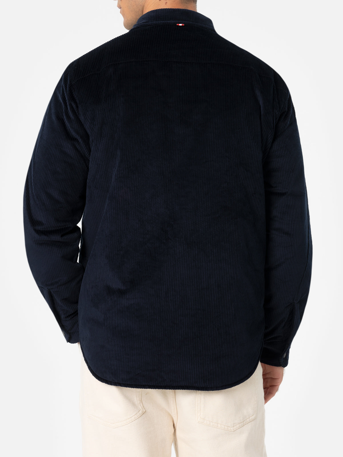 Man navy blue corduroy overshirt Chalet with St. Barth embroidery - MC2 Saint Barth