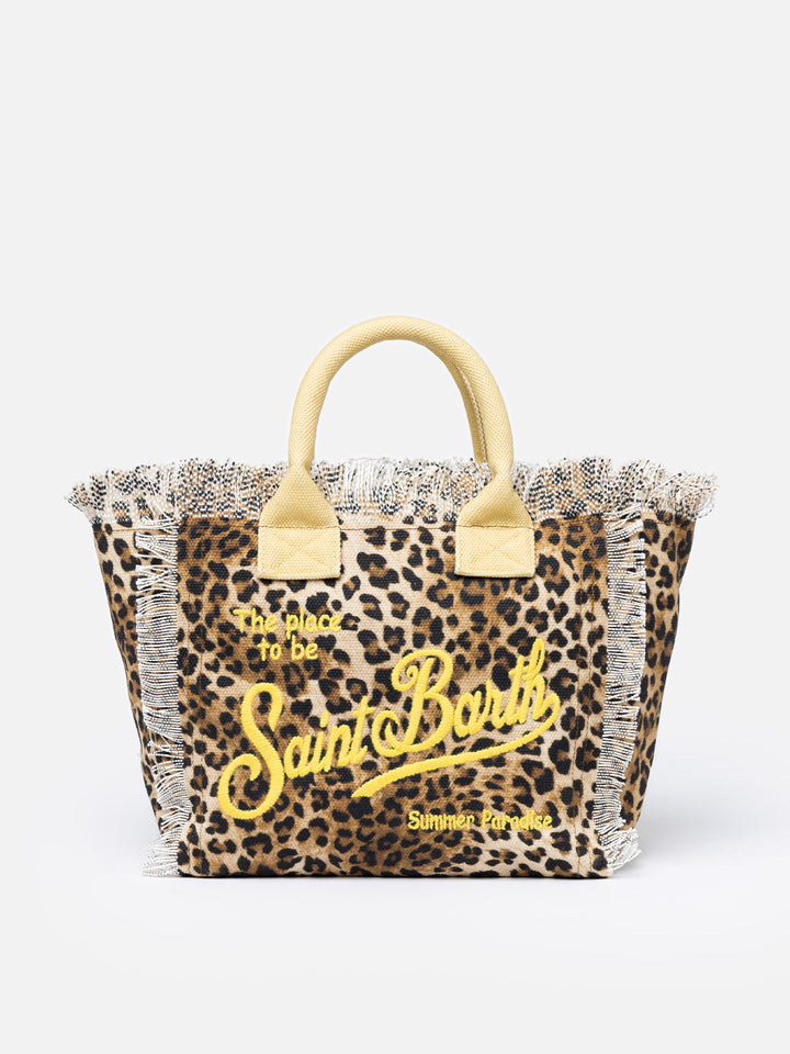Animalier cotton canvas Colette handbag
