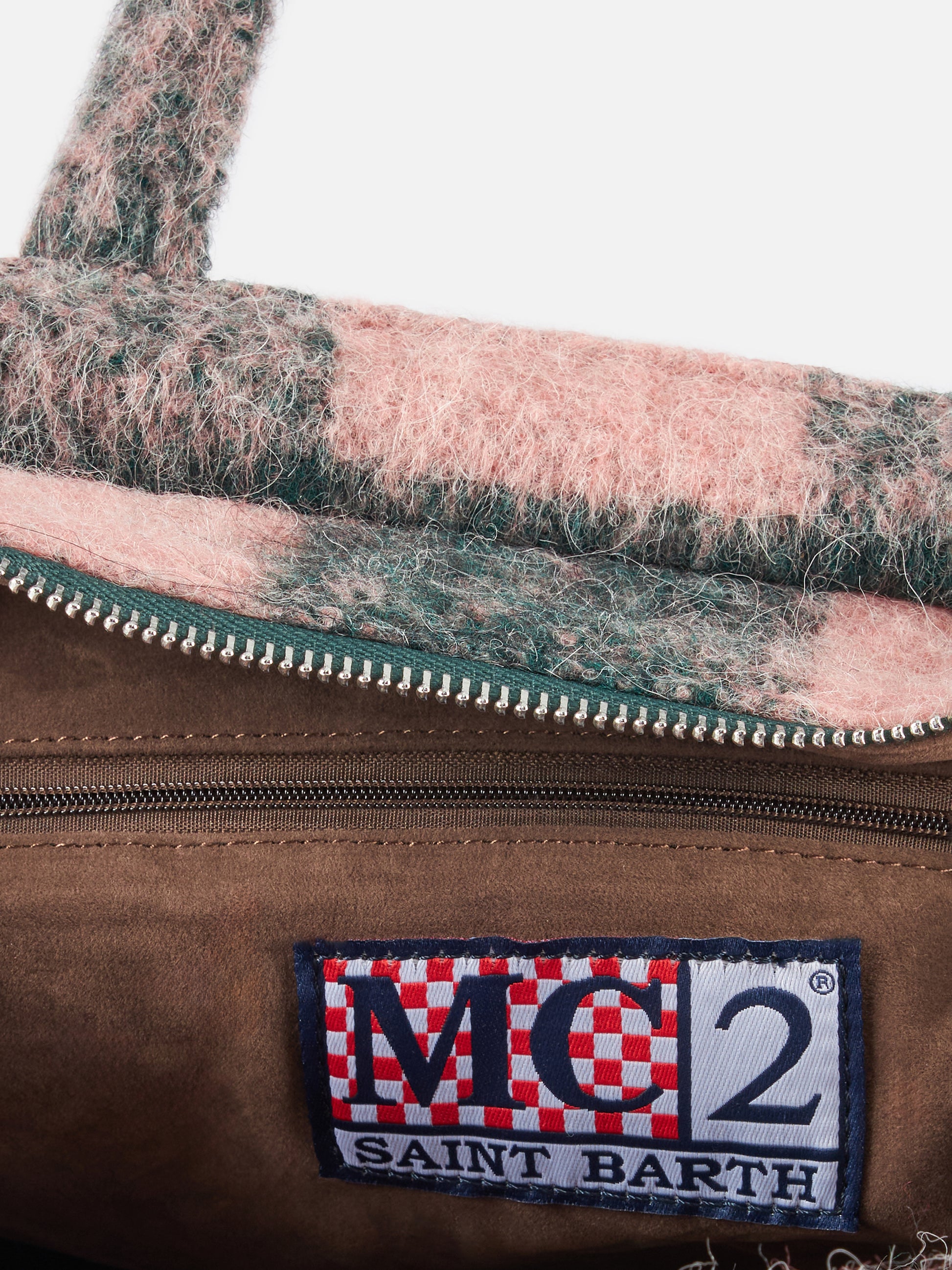 Colette blanket handbag with check print - MC2 Saint Barth