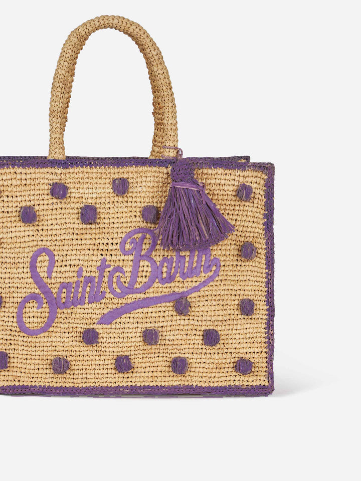 Polka dots terry Colette Raffia handbag - MC2 Saint Barth