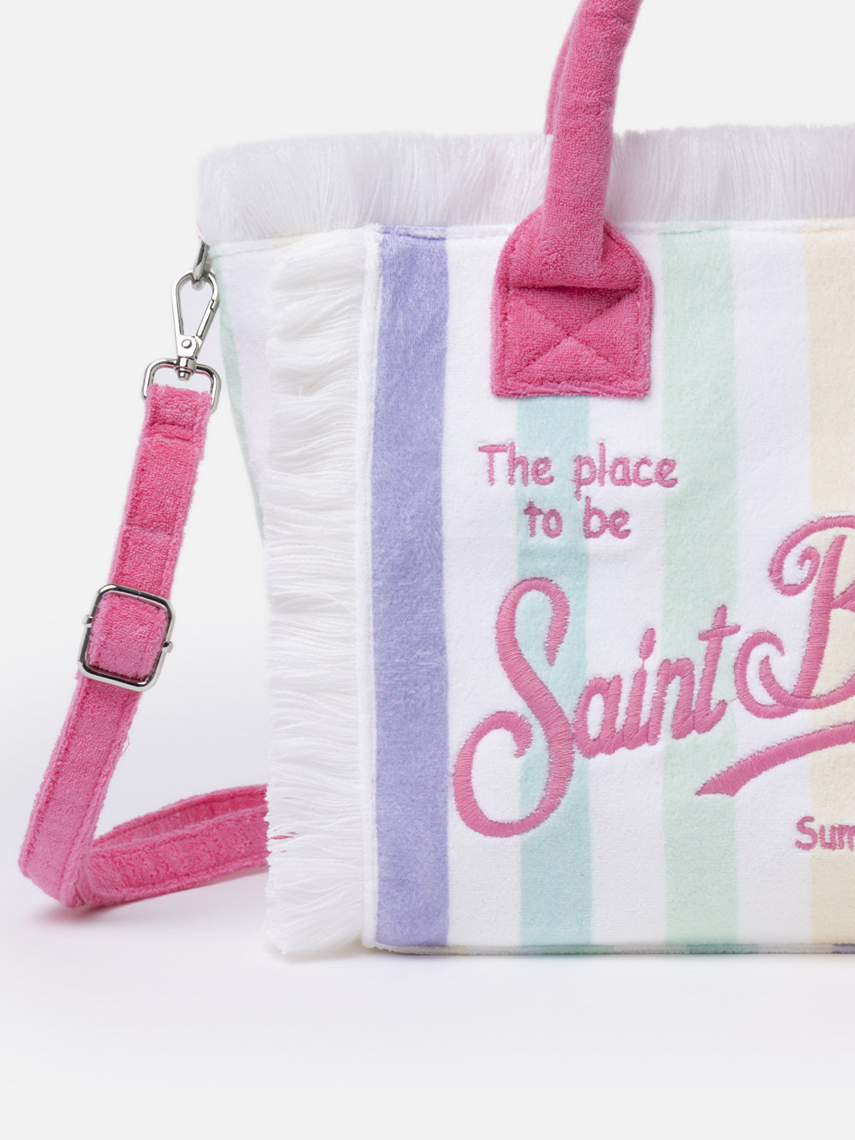 Frottee-gestreifte Colette Sponge-Handtasche
