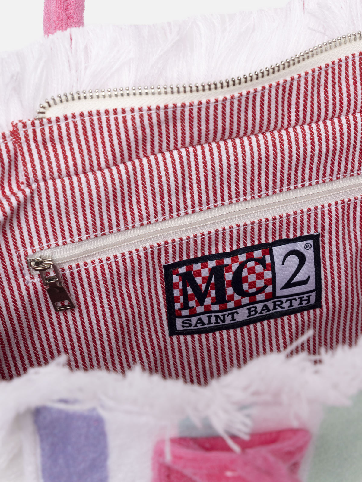Frottee-gestreifte Colette Sponge-Handtasche