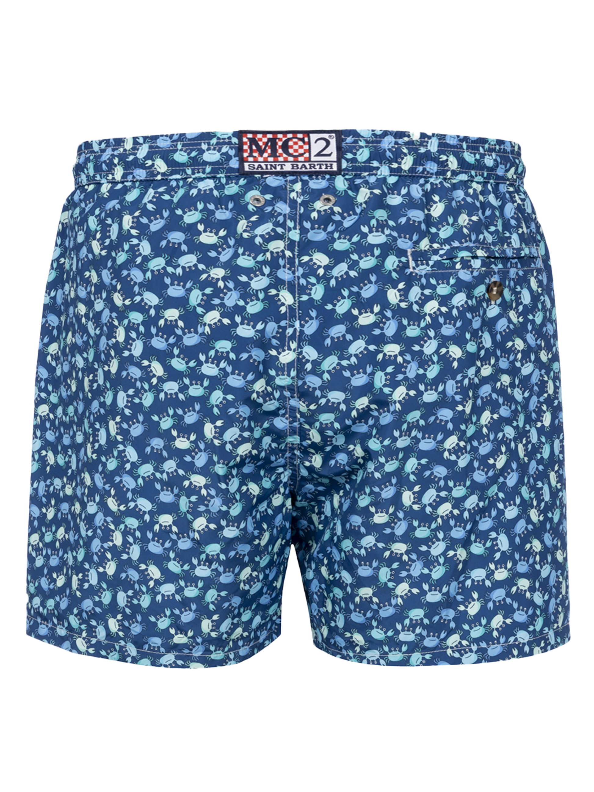 Man lightweight fabric swim-shorts Lighting 70 with crabs print - MC2 Saint Barth