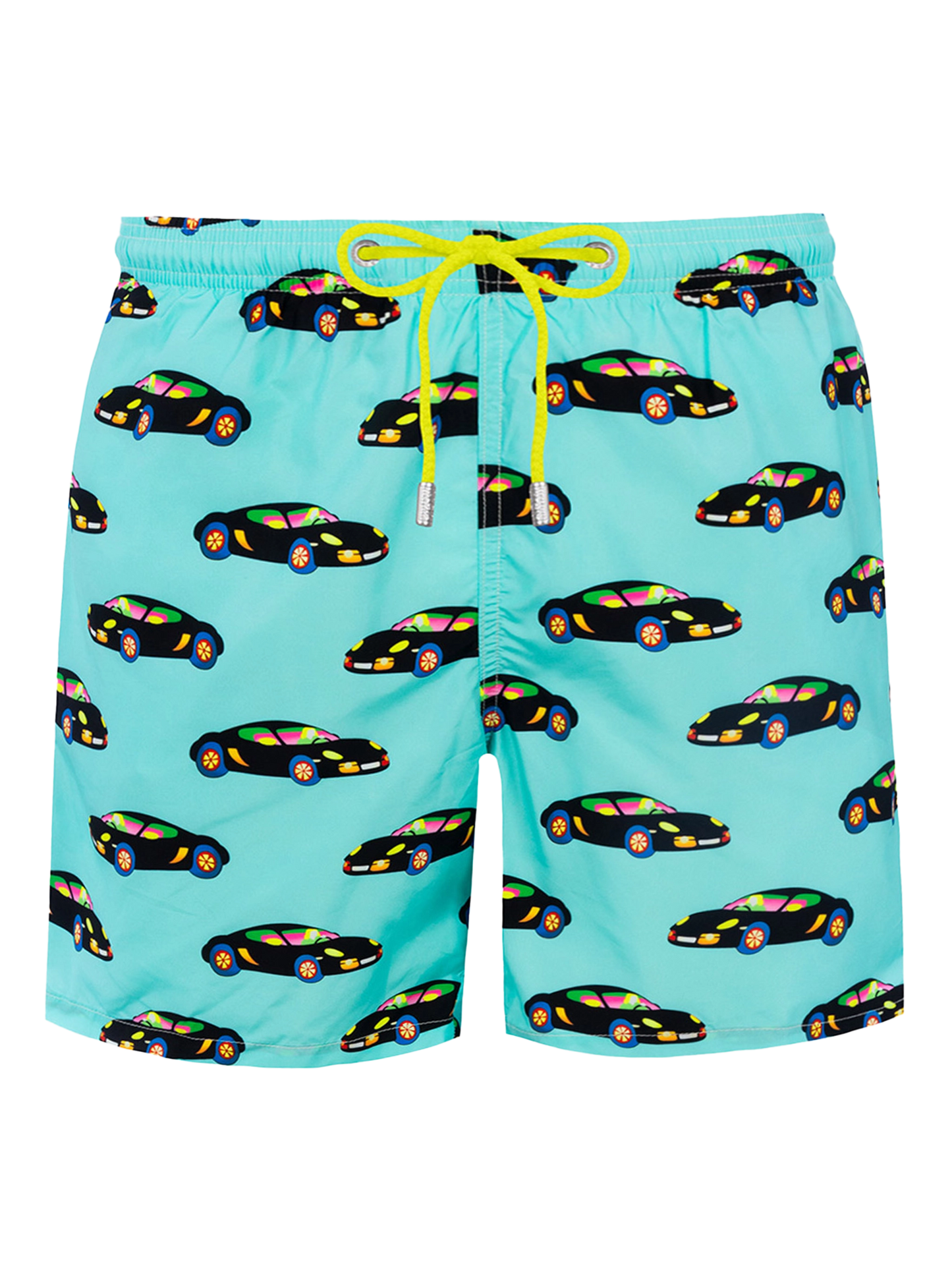 Man lightweight fabric swim-shorts Lighting with Lodola car print |MARCO LODOLA SPECIAL EDITION - MC2 Saint Barth