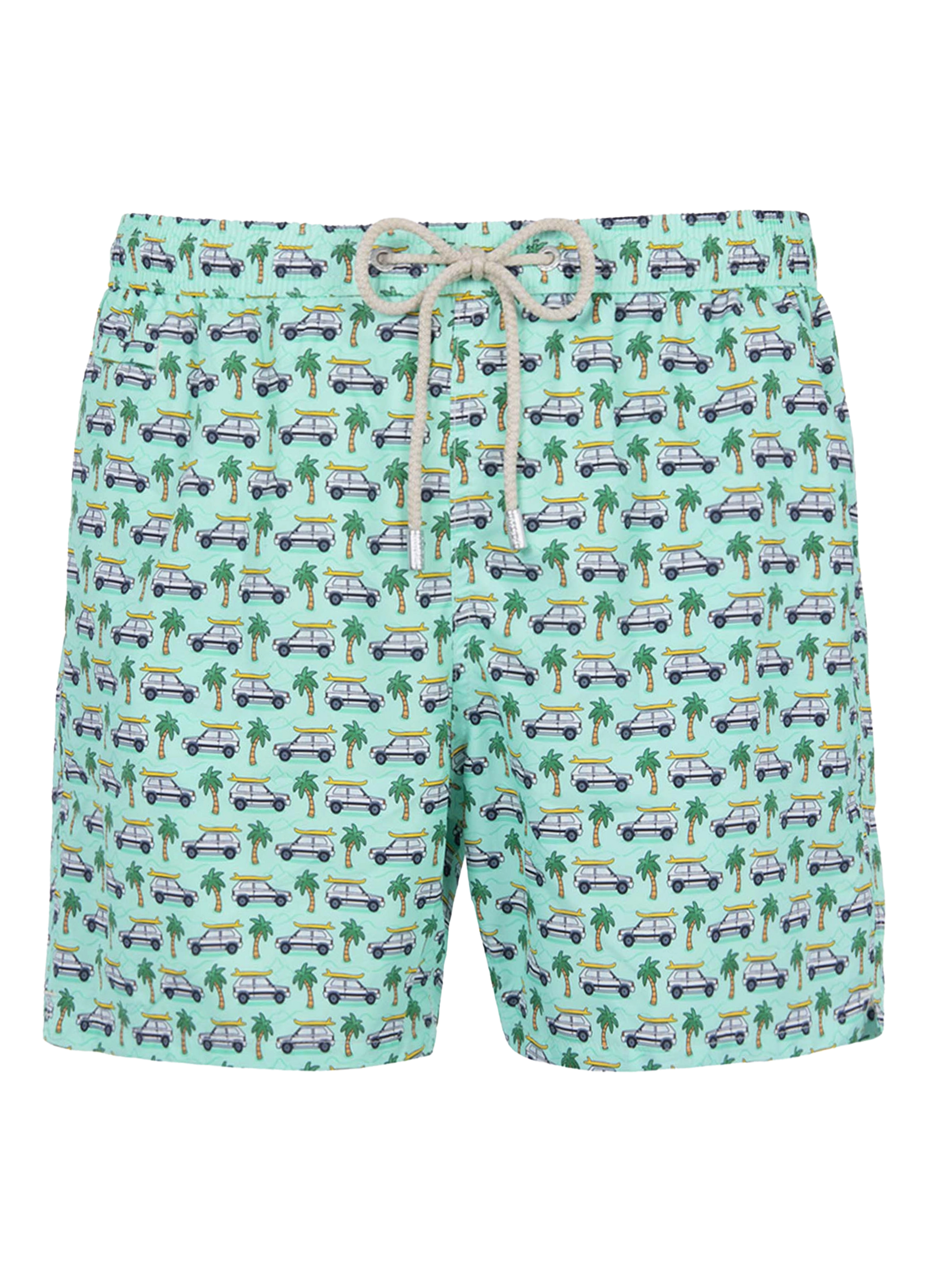Man lightweight fabric swim-shorts Lighting Micro Fantasy with Panda print | PANDA SPECIAL EDITION - MC2 Saint Barth