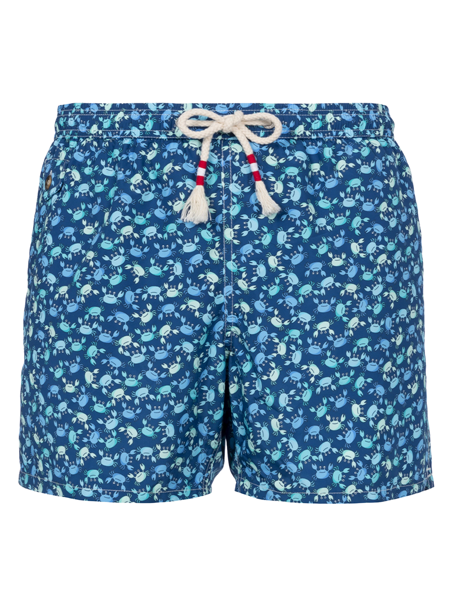 Man lightweight fabric swim-shorts Lighting 70 with crabs print - MC2 Saint Barth