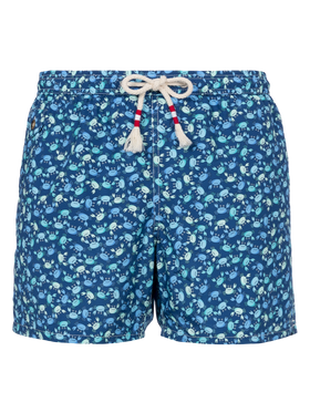 Man lightweight fabric swim-shorts Lighting 70 with crabs print - MC2 Saint Barth
