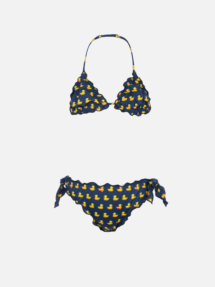 Girl classic triangle bikini Cris with ducky print - MC2 Saint Barth