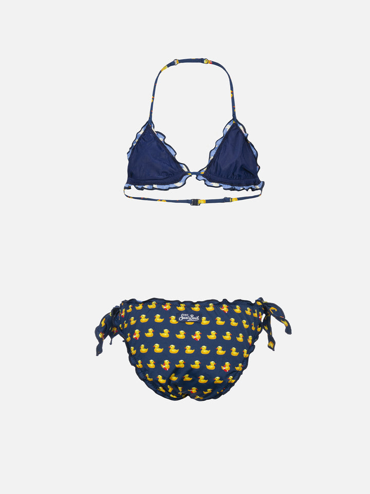 Girl classic triangle bikini Cris with ducky print - MC2 Saint Barth