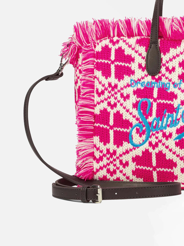 Colette wooly handbag with fair isle pattern - MC2 Saint Barth