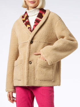 Woman reversible shearling jacket - MC2 Saint Barth