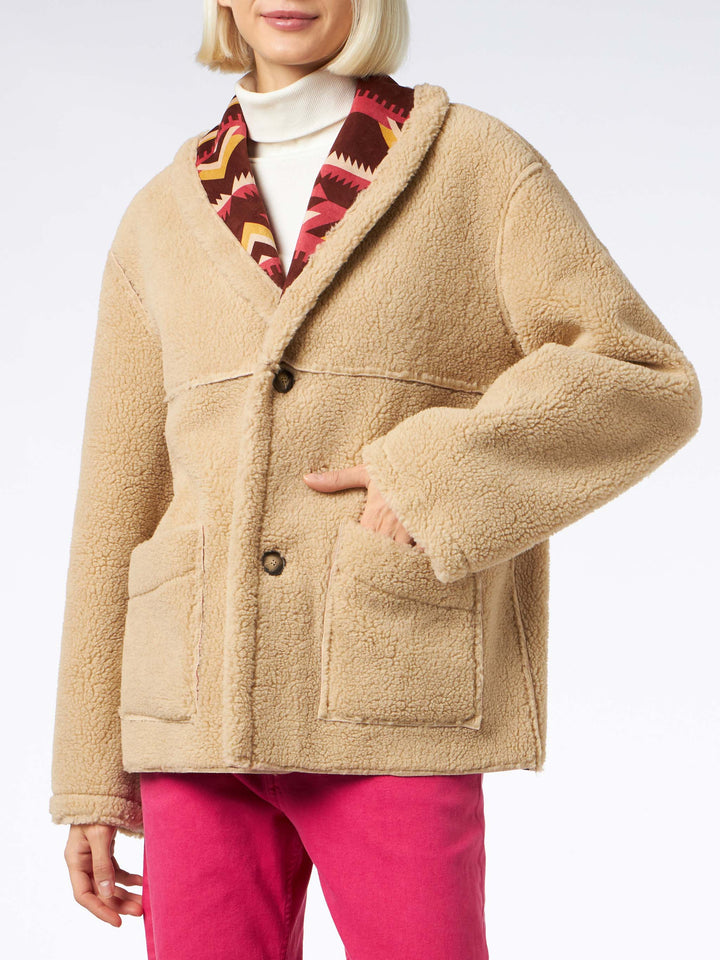 Woman reversible shearling jacket - MC2 Saint Barth