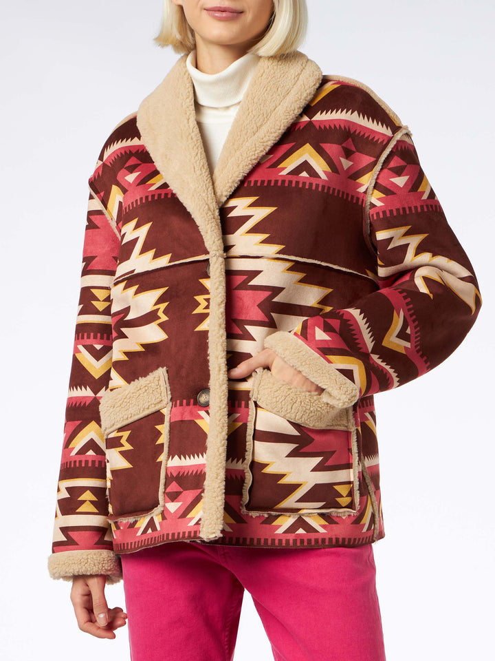 Woman reversible shearling jacket - MC2 Saint Barth