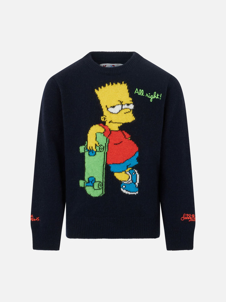 Boy crewneck sweater with Bart Simpson print |THE SIMPSON SPECIAL EDITION - MC2 Saint Barth