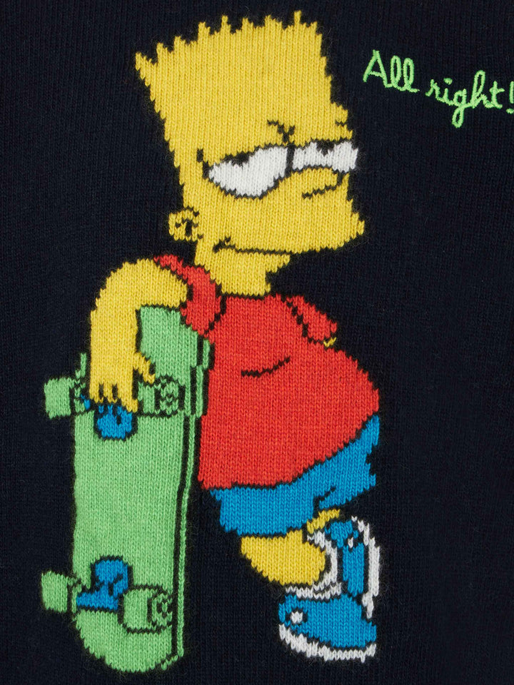 Boy crewneck sweater with Bart Simpson print |THE SIMPSON SPECIAL EDITION - MC2 Saint Barth