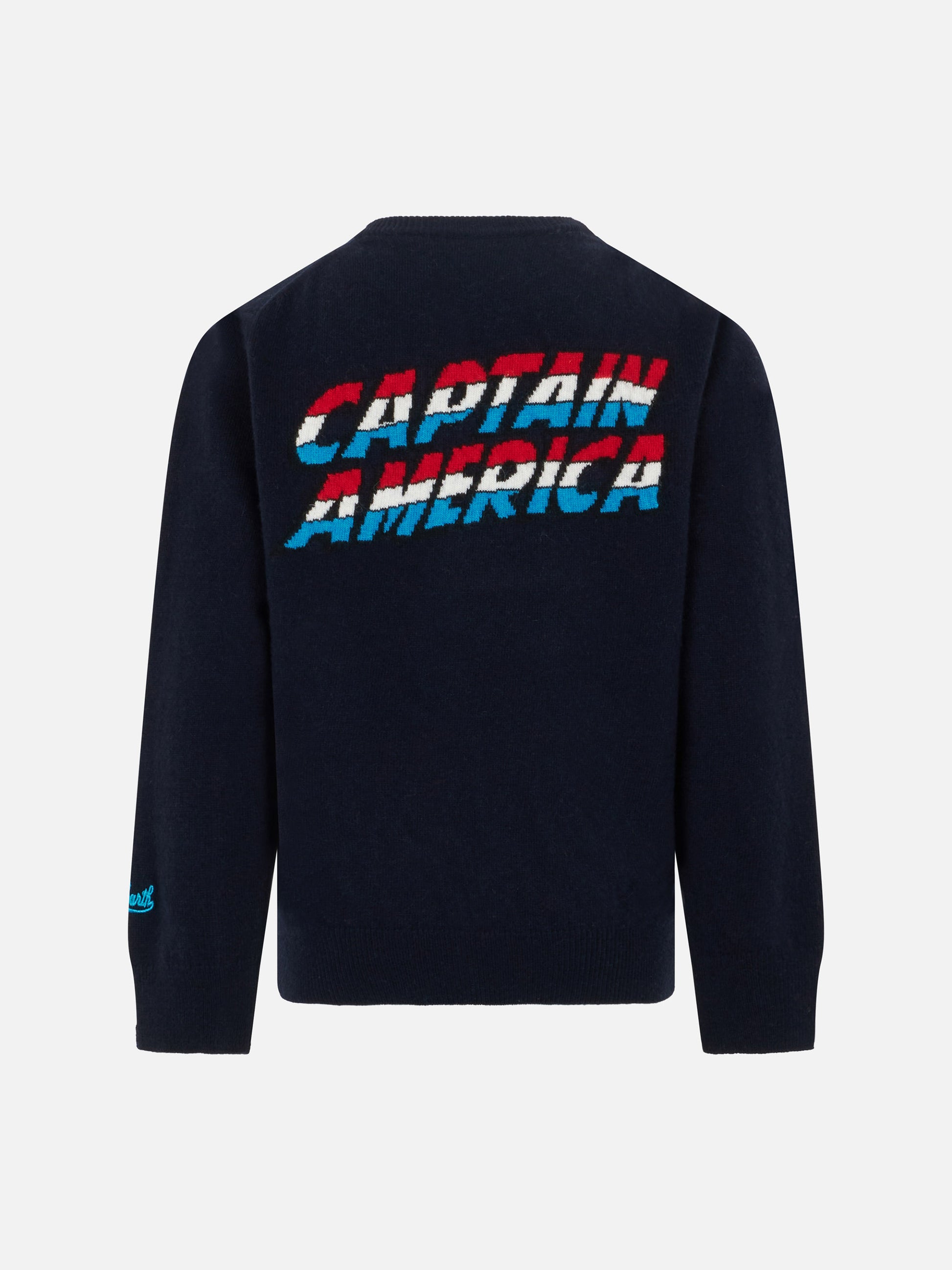 Boy crewneck sweater with Captain America print |MARVEL SPECIAL EDITION - MC2 Saint Barth