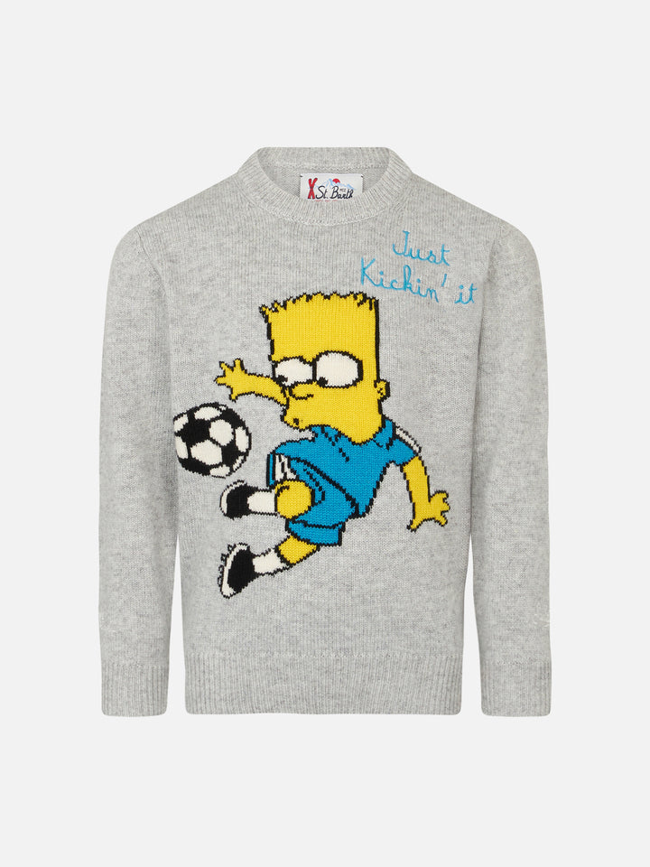 Boy crewneck sweater with Bart Simpson print |THE SIMPSON SPECIAL EDITION - MC2 Saint Barth