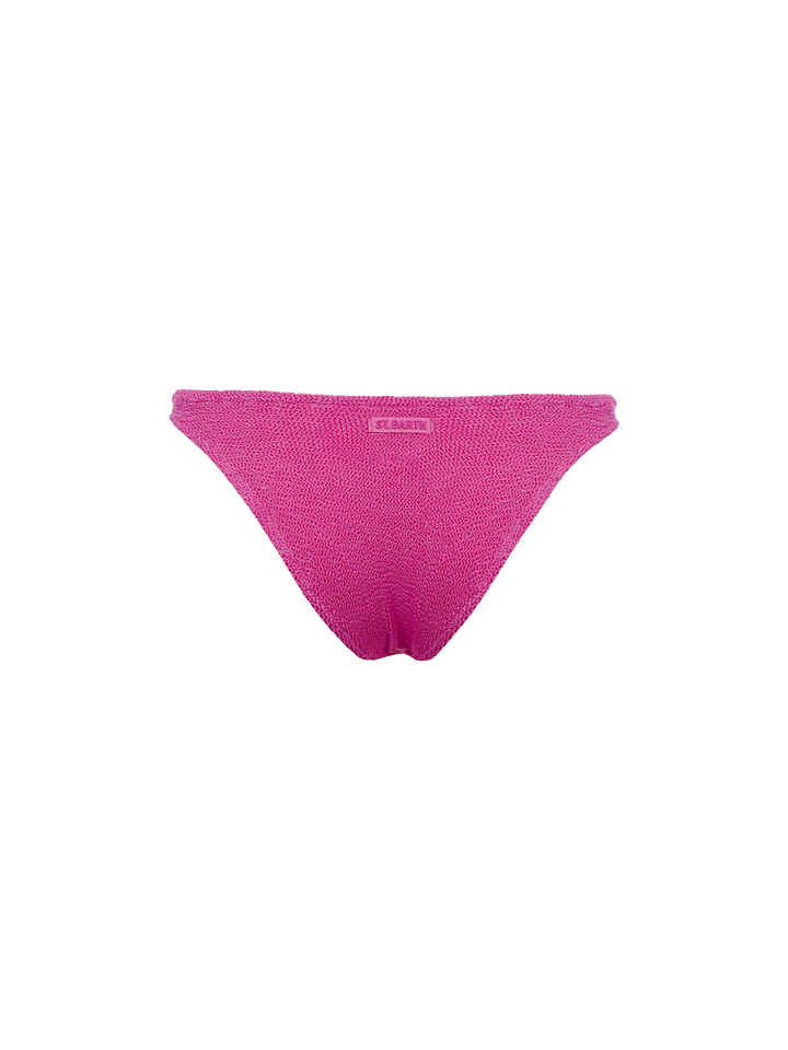 Woman pink classic crinkle swim briefs Elise - MC2 Saint Barth