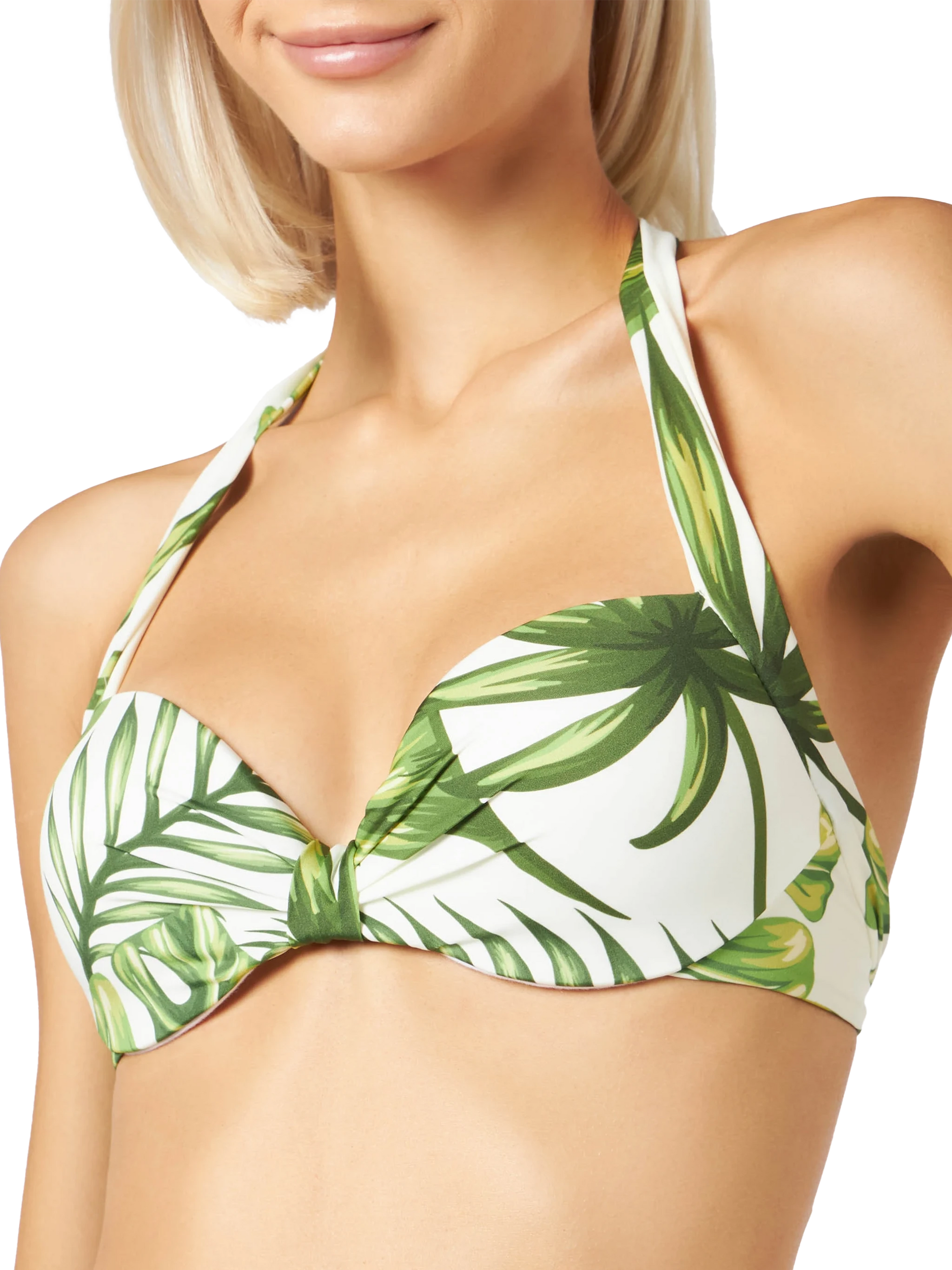 Woman bralette bikini with tropical print - MC2 Saint Barth