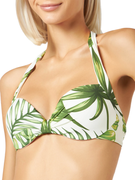Woman bralette bikini with tropical print - MC2 Saint Barth