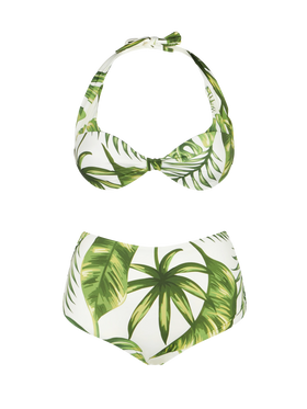 Woman bralette bikini with tropical print - MC2 Saint Barth