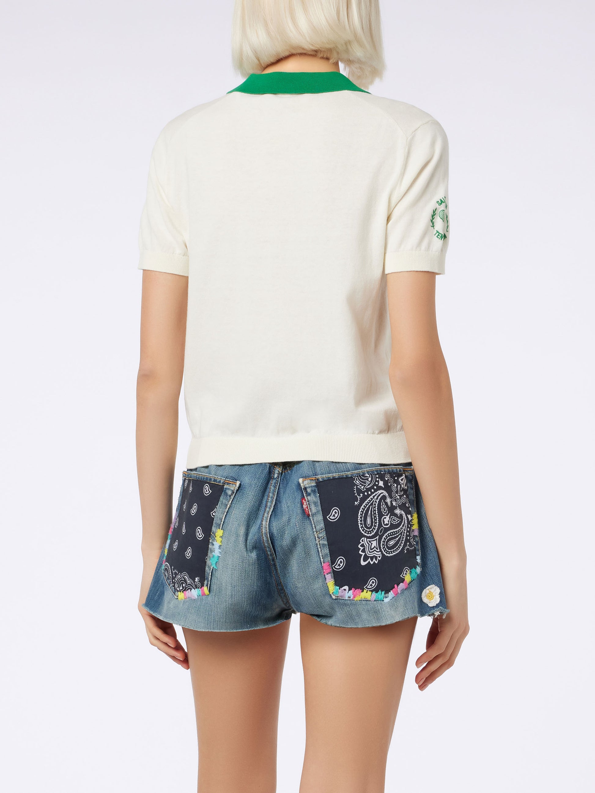Woman cotton knitted polo Evonne | AUSTRALIAN BRAND SPECIAL EDITION - MC2 Saint Barth