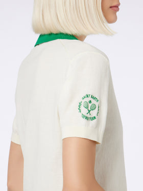 Woman cotton knitted polo Evonne | AUSTRALIAN BRAND SPECIAL EDITION - MC2 Saint Barth