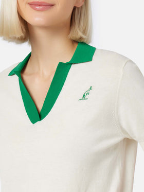 Woman cotton knitted polo Evonne | AUSTRALIAN BRAND SPECIAL EDITION