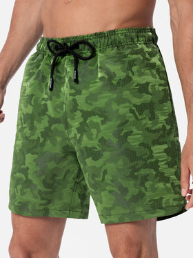 Man ripstop fabric swim shorts Harbour The Riviera with camo jacquard - MC2 Saint Barth