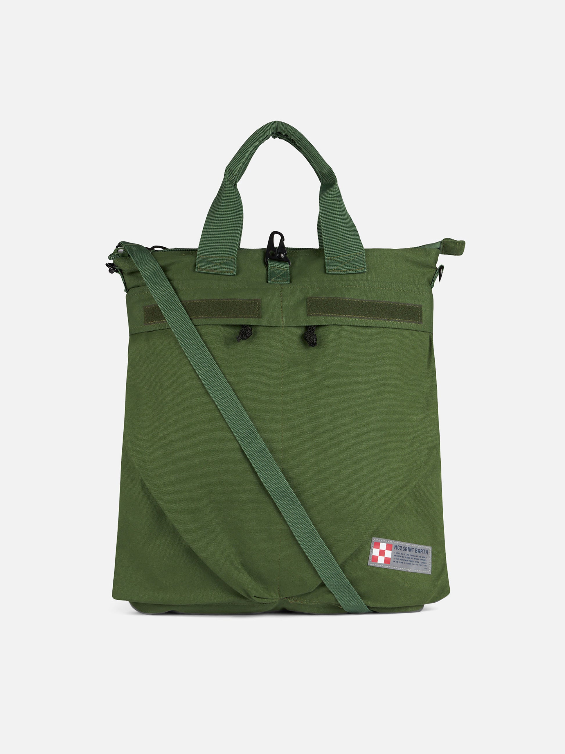 Military green canvas backpack Helmut - MC2 Saint Barth