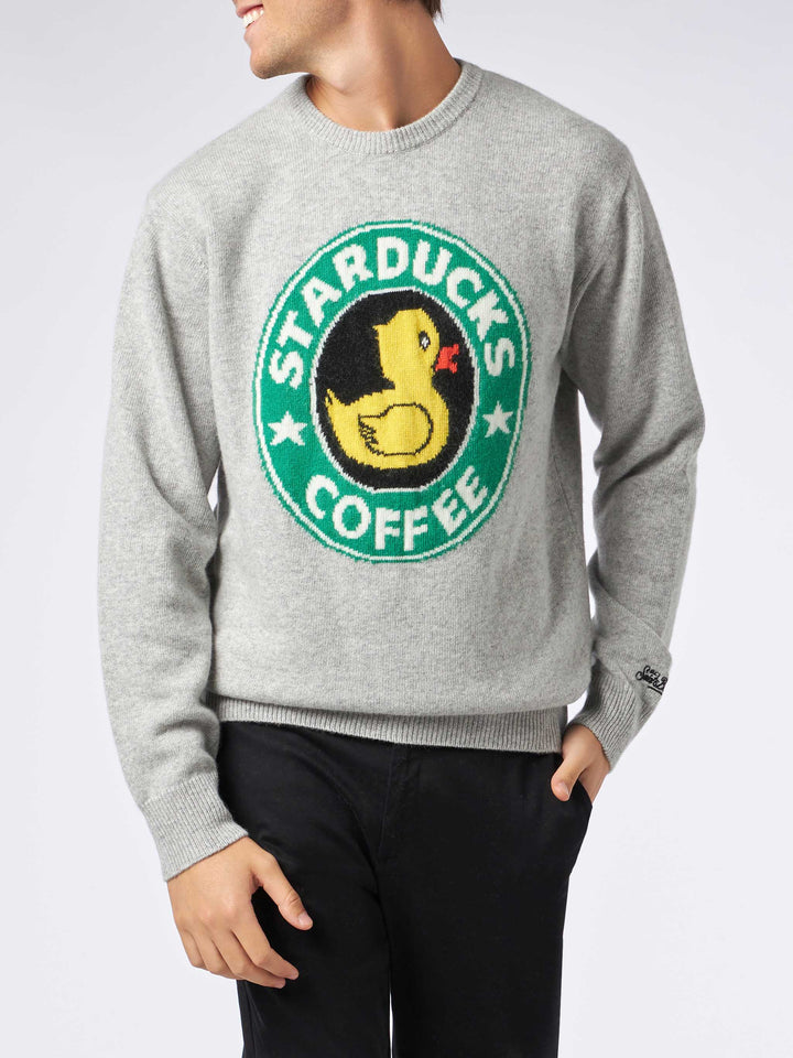 Man sweater with Starducks coffee print