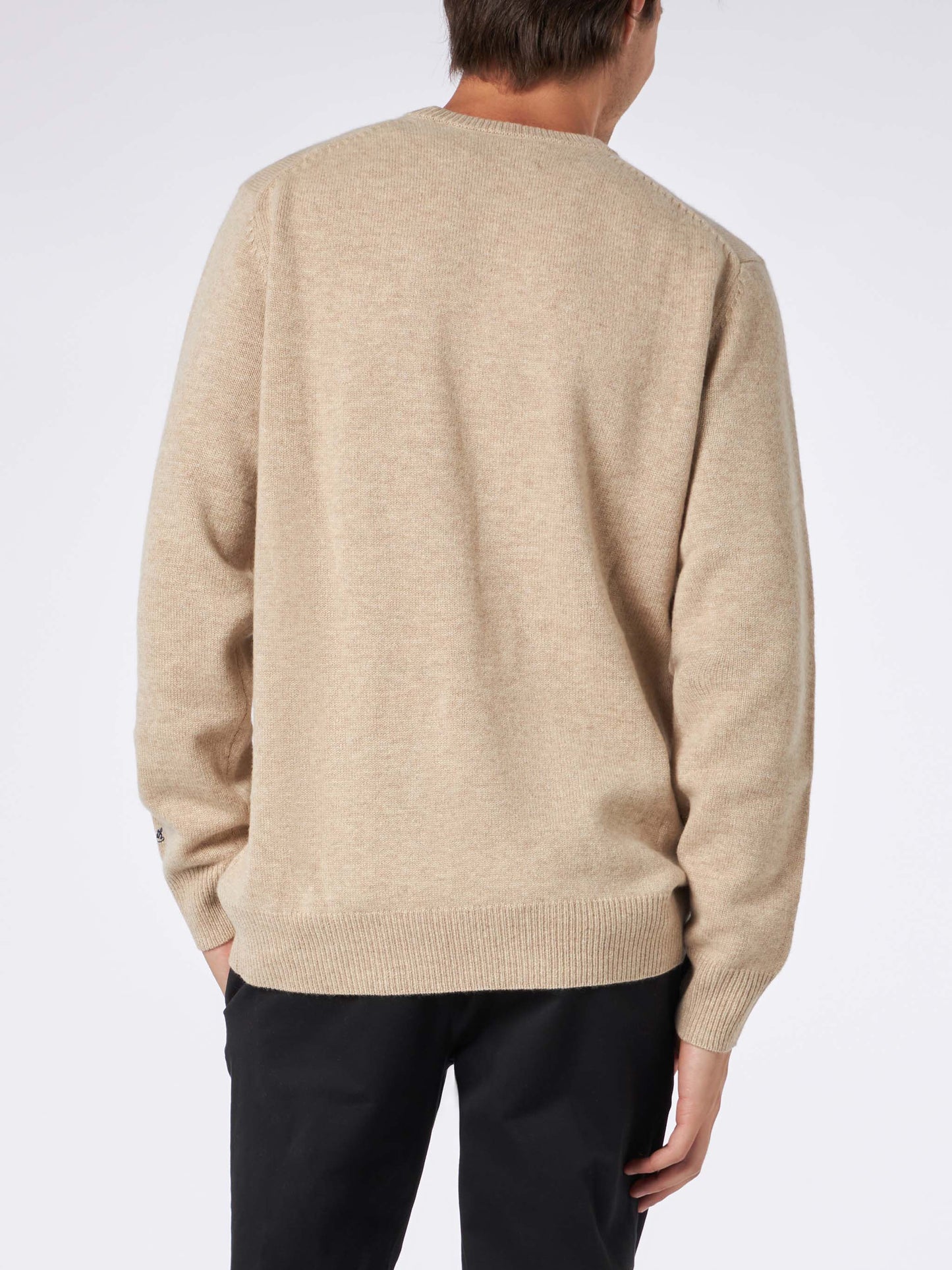 Man sweater with penguins print and Family is everything embroidery