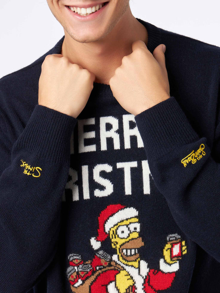 Man crewneck sweater with Homer Simpson jacquard | THE SIMPSONS SPECIAL EDITION - MC2 Saint Barth
