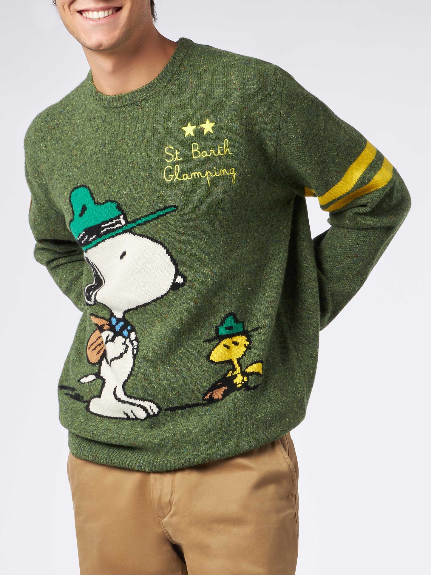 Donegal-Pullover mit Rundhalsausschnitt und Snoopy-Jacquard | SNOOPY – ©PEANUTS SPECIAL EDITION