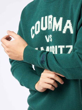 Man crewneck sweater with Courma vs St. Moritz jacquard - MC2 Saint Barth