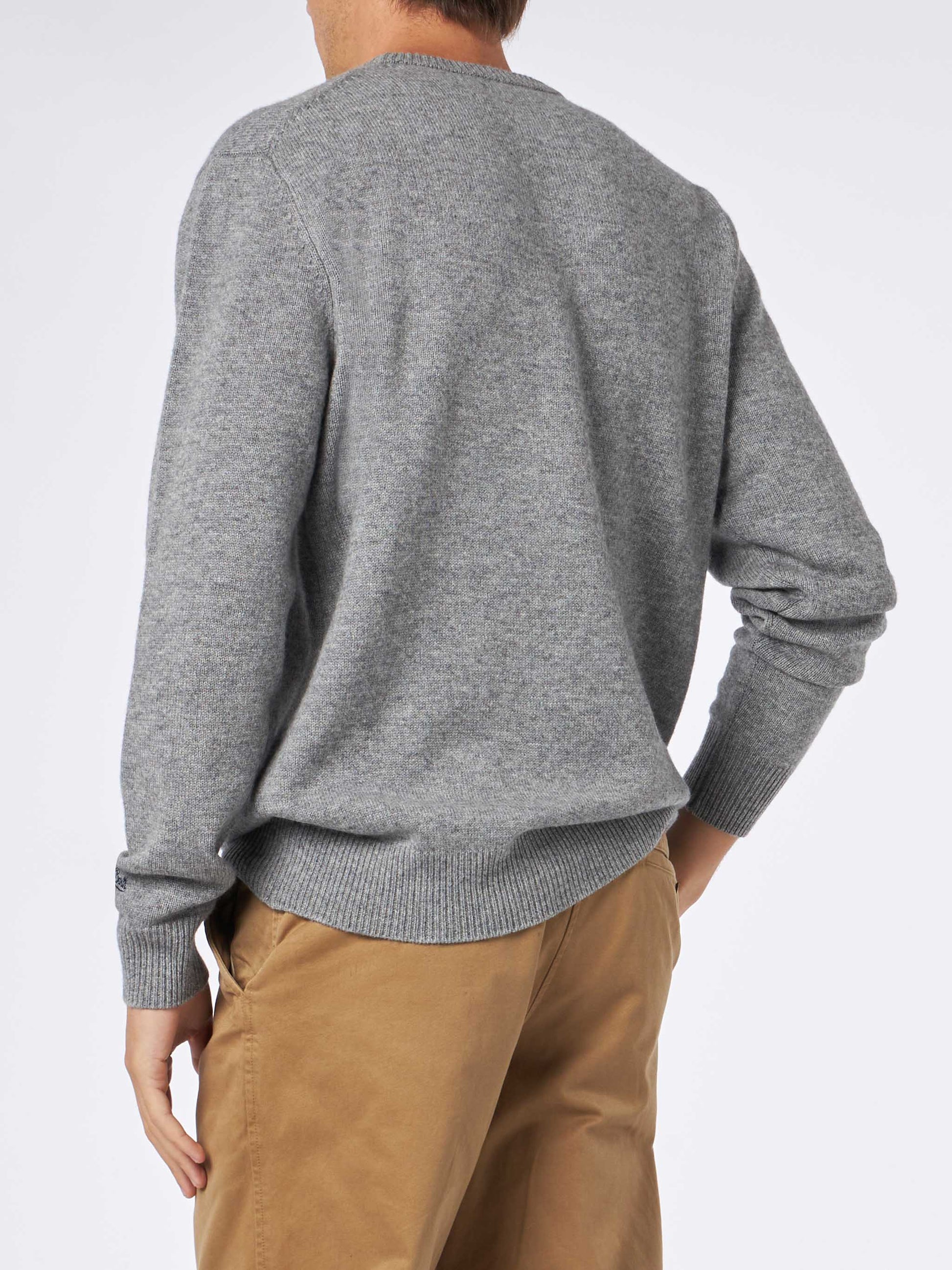 Man crewneck sweater with Bombardino Ski Club embroidery - MC2 Saint Barth
