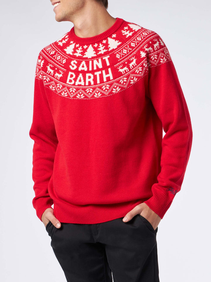 Norwegian style man red sweater - MC2 Saint Barth