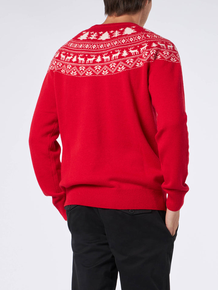 Norwegian style man red sweater - MC2 Saint Barth