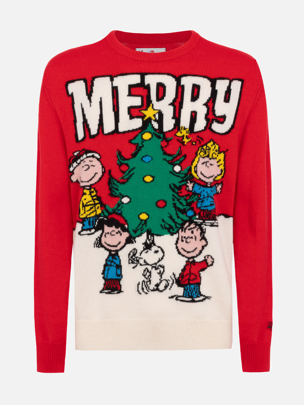 Man red sweater Heron with Peanuts jacquard | SNOOPY PEANUTS SPECIAL EDITION - MC2 Saint Barth