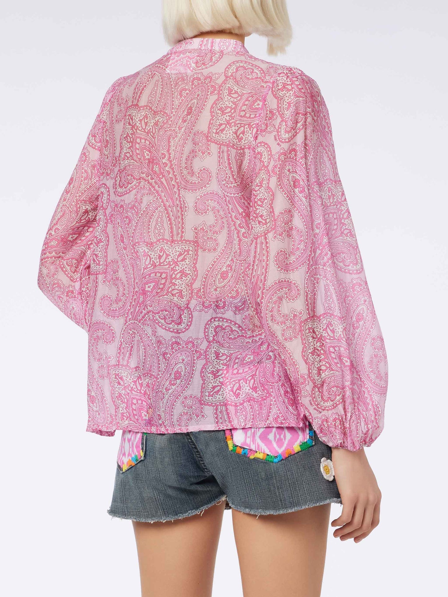 Woman silk voile paisley blouse Harper - MC2 Saint Barth