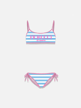 Girl bralette bikini Jaiden with Fiorucci print | FIORUCCI SPECIAL EDITION - MC2 Saint Barth