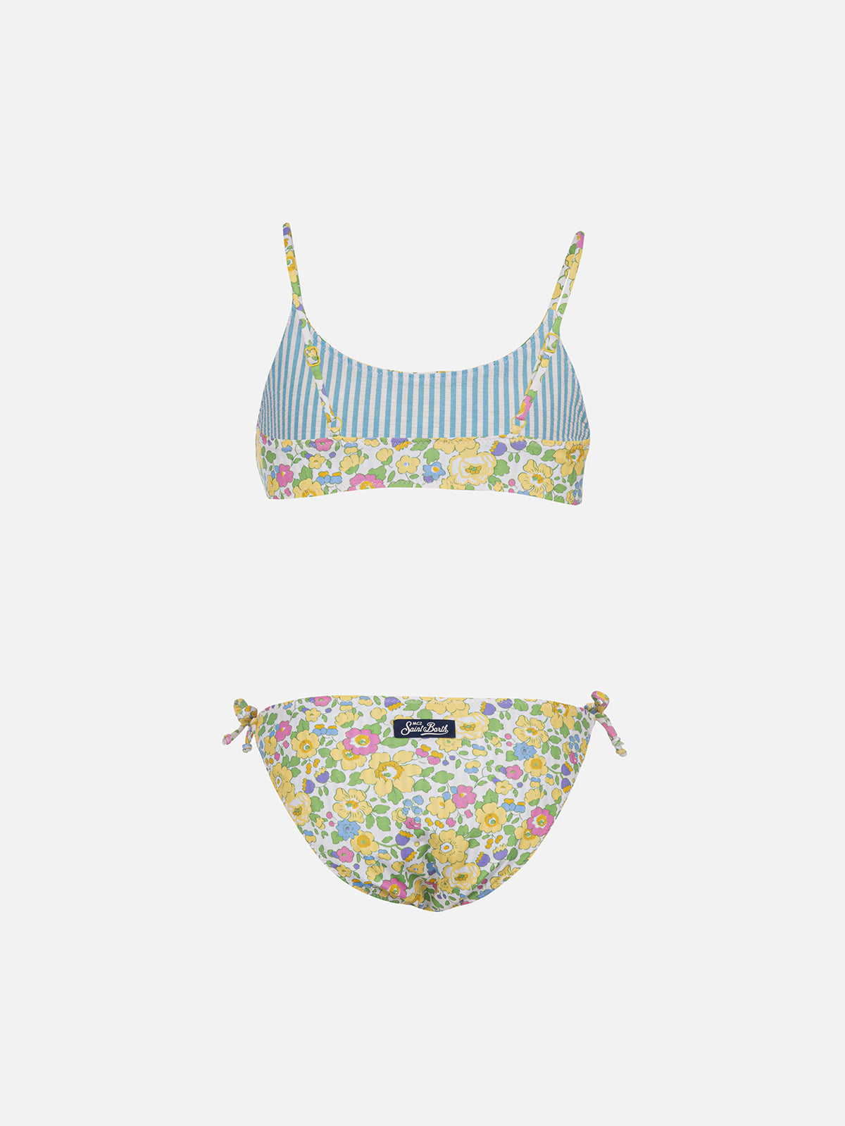 Girl double face bralette bikini Jaiden with Betsy print | MADE WITH LIBERTY FABRIC - MC2 Saint Barth