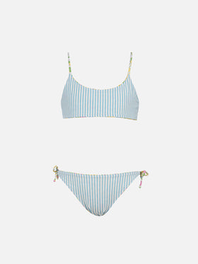 Girl double face bralette bikini Jaiden with Betsy print | MADE WITH LIBERTY FABRIC - MC2 Saint Barth