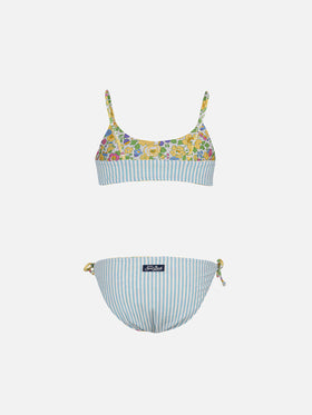 Girl double face bralette bikini Jaiden with Betsy print | MADE WITH LIBERTY FABRIC - MC2 Saint Barth