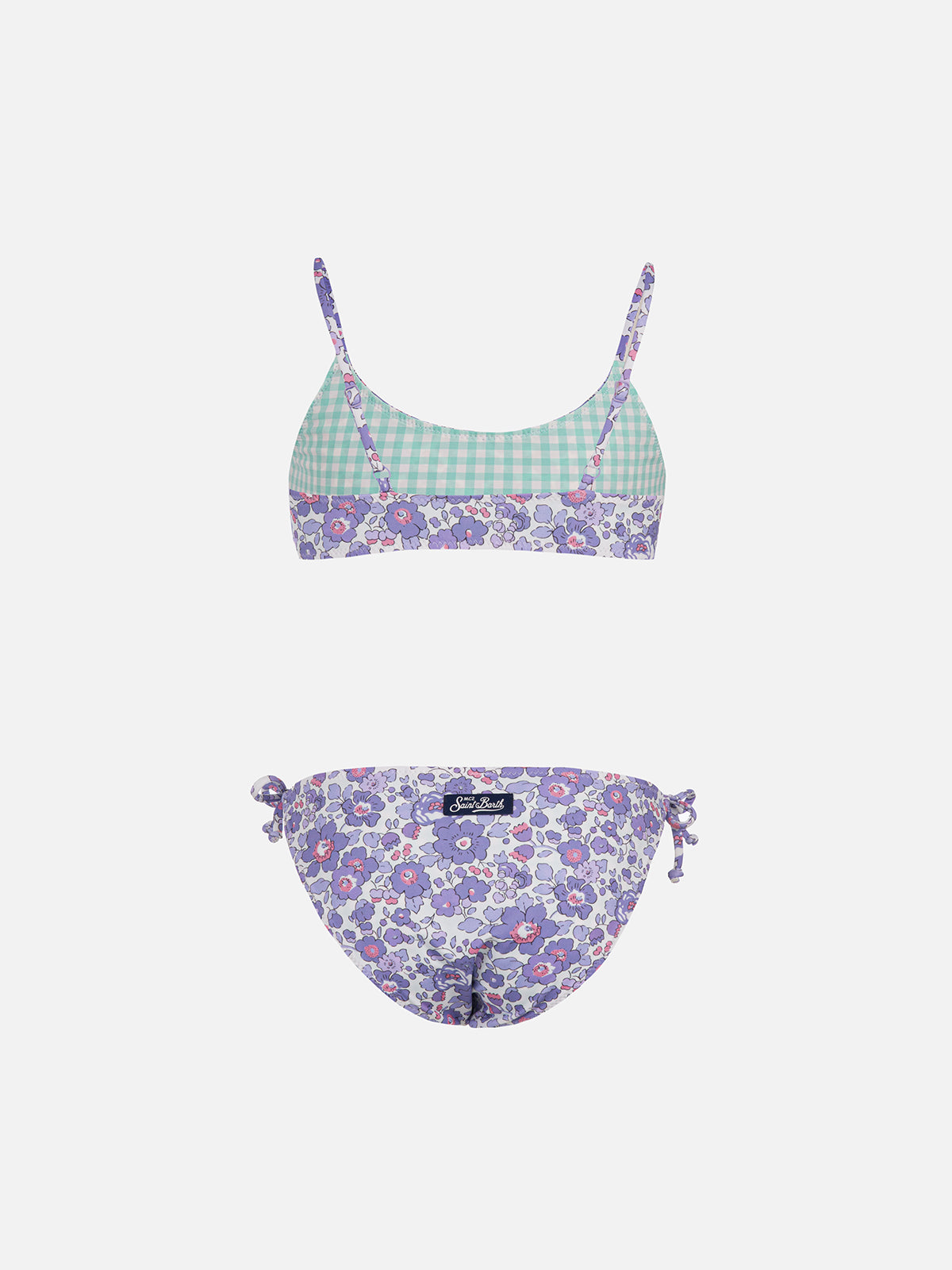 Girl double face bralette bikini Jaiden with Betsy print | MADE WITH LIBERTY FABRIC - MC2 Saint Barth
