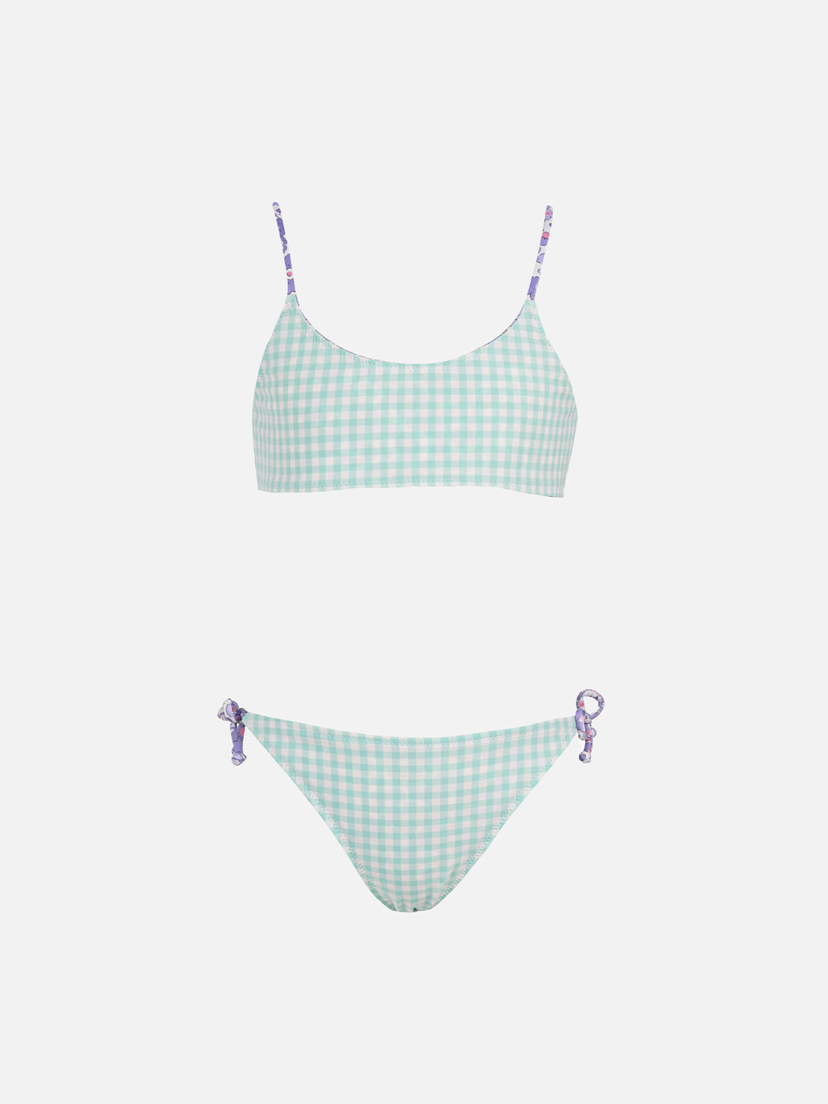 Girl double face bralette bikini Jaiden with Betsy print | MADE WITH LIBERTY FABRIC - MC2 Saint Barth