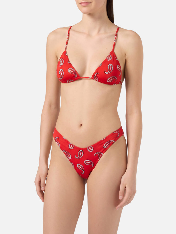 Bikini Naima Naomi bralette in tessuto crinkle rosa