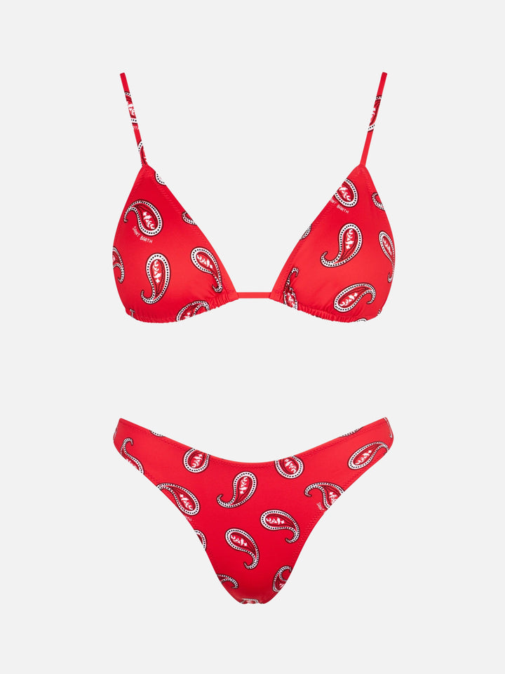 Bikini Naima Naomi bralette in tessuto crinkle rosa