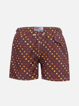 Boy lightweight fabric swimshorts with Roma print | AS ROMA SPECIAL EDITION - MC2 Saint Barth
