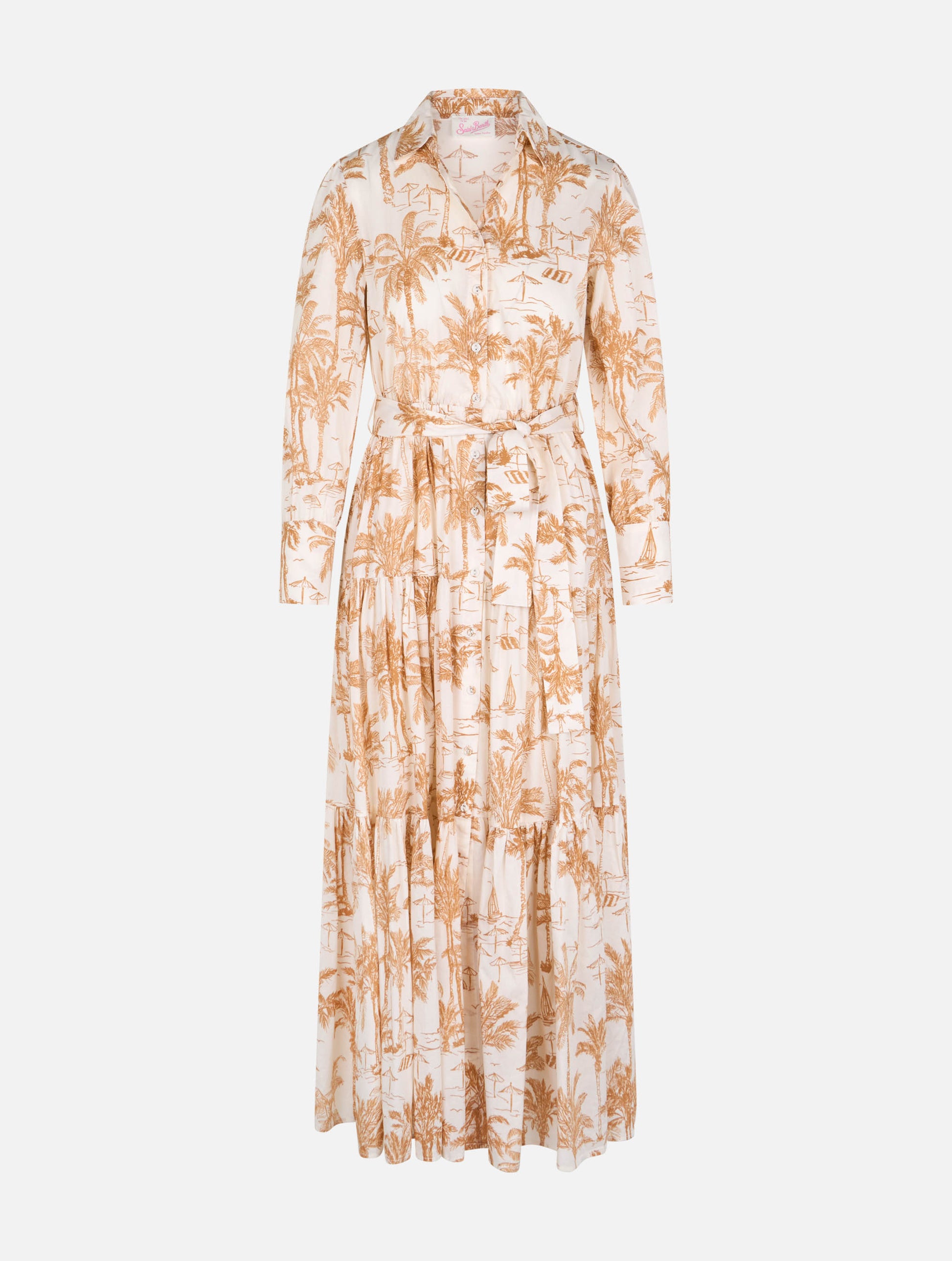Woman Toile de Jouy cotton dress Jensen - MC2 Saint Barth